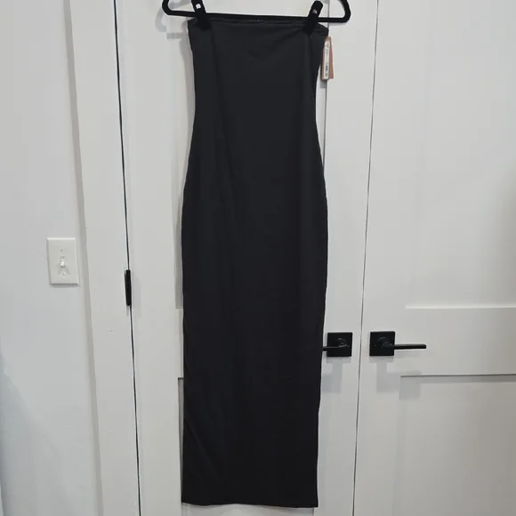 knee length dresses for ladies Glassons black tee skims inspired maxi dress main image 1